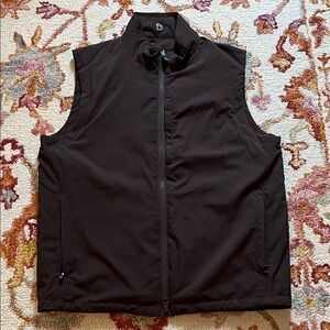 Men's B. Draddy Reversible Brown Quilted Vest 90% Goosedown Filing